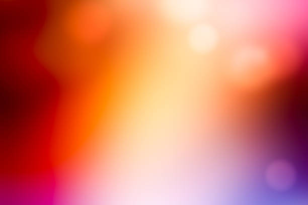 Defocused Fairy Lights Abstract Background Red Yellow Purple
