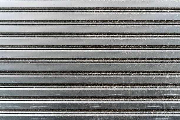 istock Metal sheet of roller gate 609429440