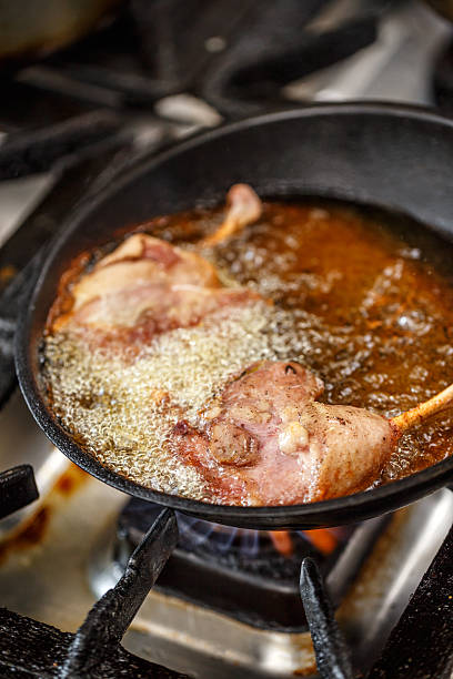 Duck leg roasted