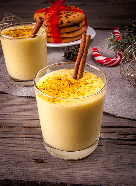 istock Traditional Christmas drink eggnog 609443820