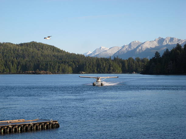 istock Seaplane Over Lake Against Sky 609445491