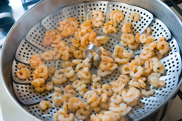 istock steamed shrimps on a basket for steam cooking 609529594