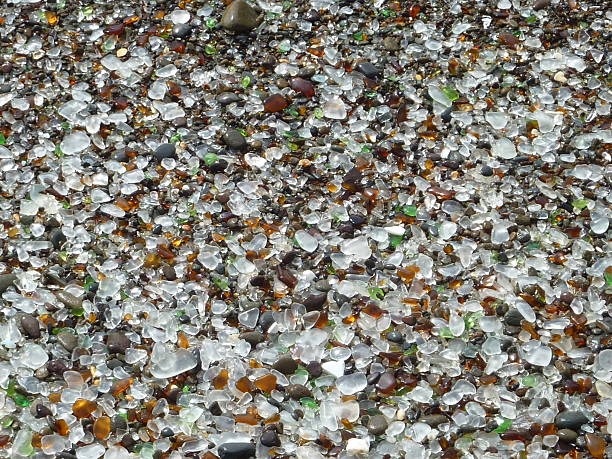 istock Smooth Colored Glass Pebbles on the Beach 609532672