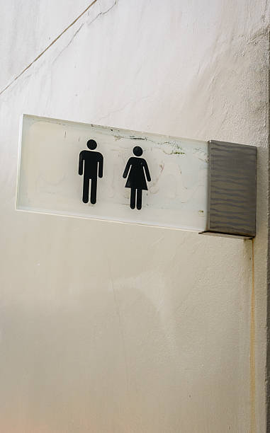 istock toilte sign on the wall 609617624