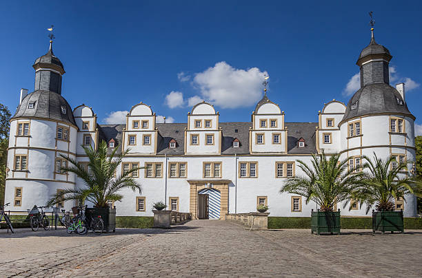Front of the baroque castle Neuhaus in Paderborn Paderborn, Germany - September 6, 2016: Front of the baroque castle Neuhaus in Paderborn, Germany paderborn photos stock pictures, royalty-free photos & images