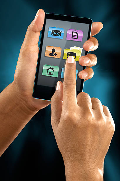 istock folders on a moblie phone 609684604