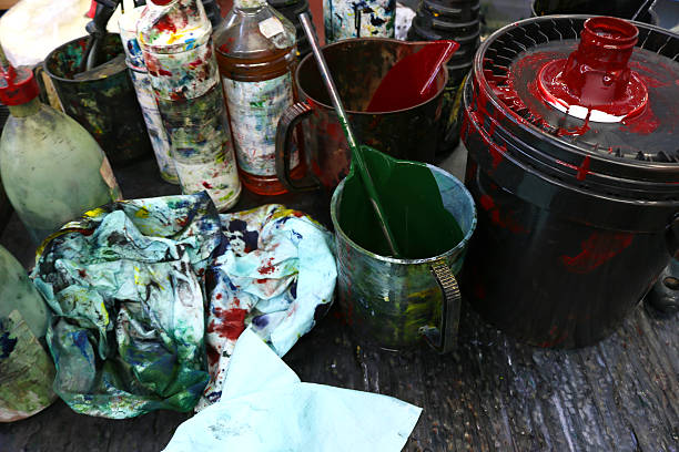 istock color jars and bottles on a bench in a typography 609686302