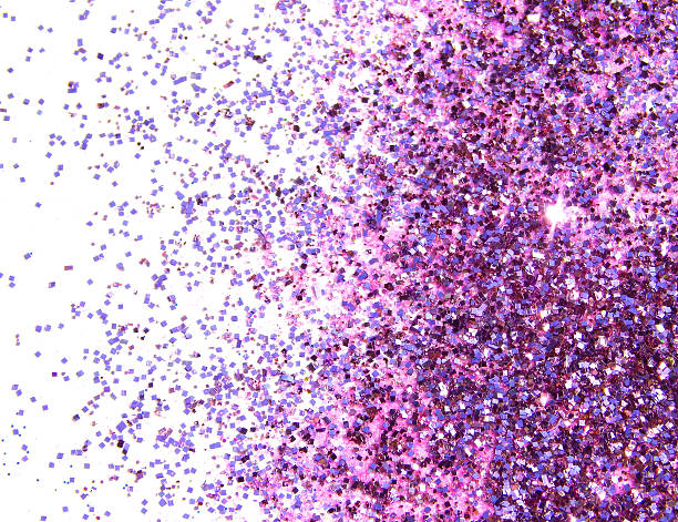 istock Purple glitter sparkle on white background 609688706