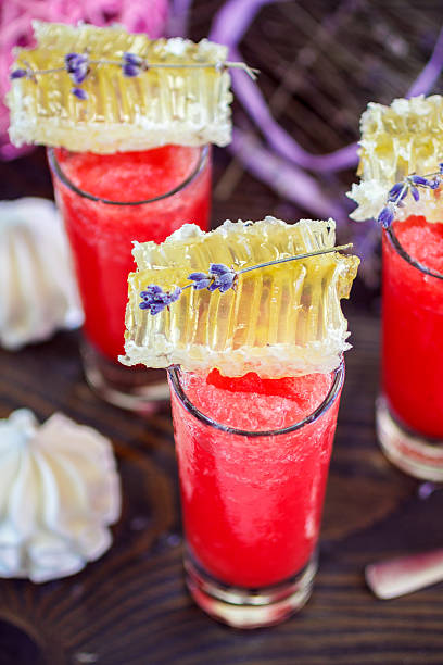 istock Watermelon Granita with honey and lavender. Soft focus 609690044