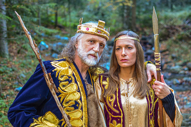 istock Old king and queen in the forest 609691396
