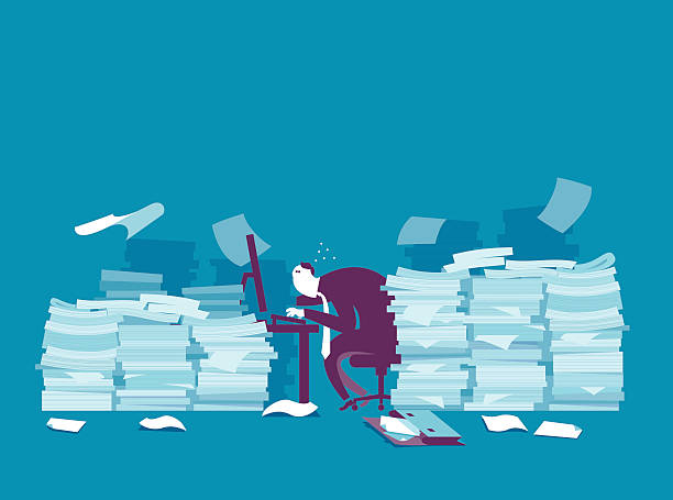 Busy businessman Vector illustration - Busy businessman abhor stock illustrations