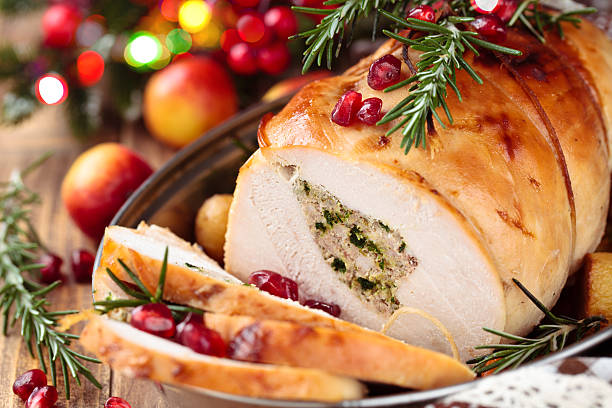 istock Turkey  breast for holidays. 609693184
