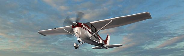 istock popular propeller light aircraft flight in the panorama sky 609693640