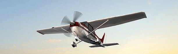 istock popular propeller light aircraft flight in the panorama sky 609693678