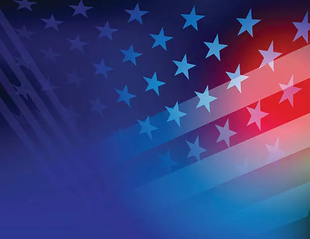 Vector illustration of USA Stars and stripes background