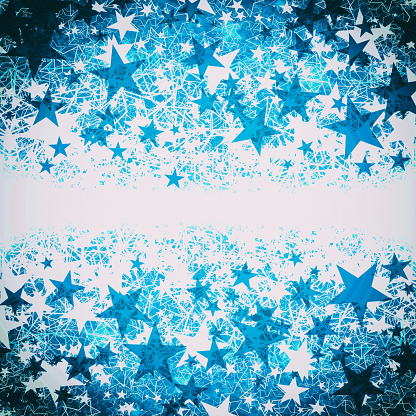 blue christmas background with white stars