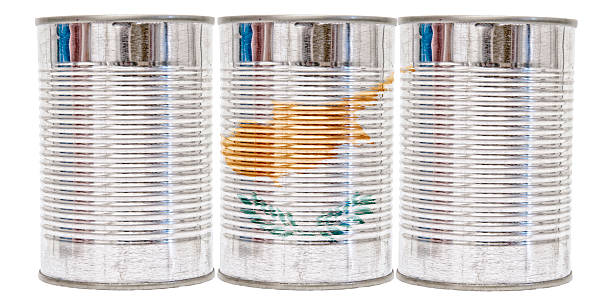 istock Tin Cans Flag of Cyprus 609698498