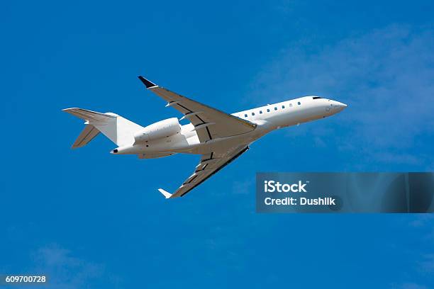 Private Plane Taking Off And Gearup Stock Photo - Download Image Now - Corporate Jet, Taking Off - Activity, Air Vehicle