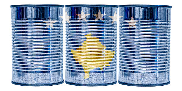 istock Tin Cans Flag of Kosovo 609701128
