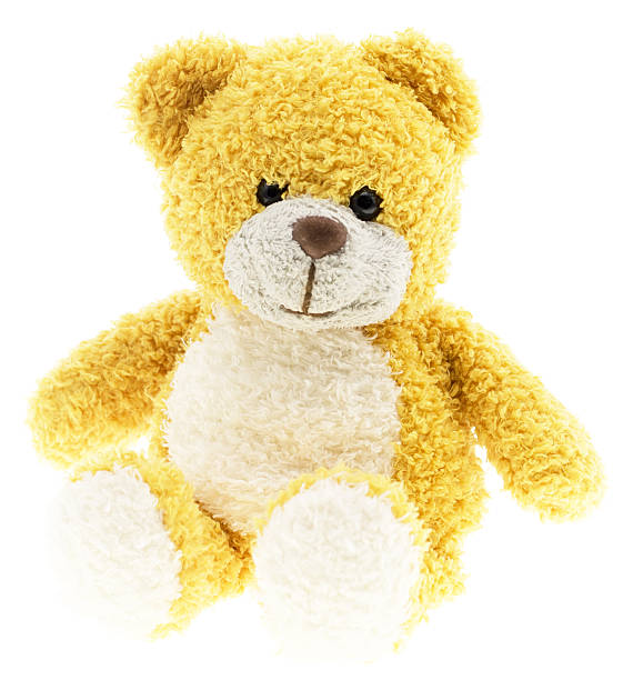 istock Merry fur toy bear isolated on white background 609701582