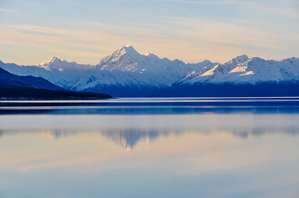istock Sunset reflection at Mount Cook in New Zealand 609701700