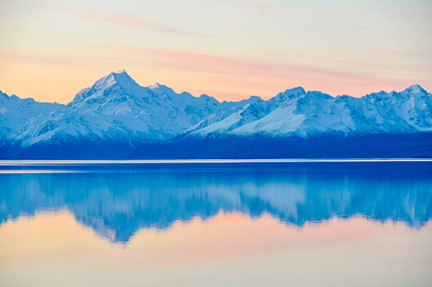 istock Sunset reflection at Mount Cook in New Zealand 609701726