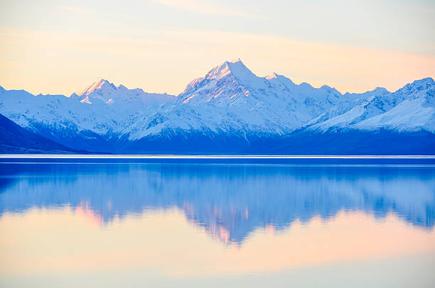istock Sunset reflection at Mount Cook in New Zealand 609701728