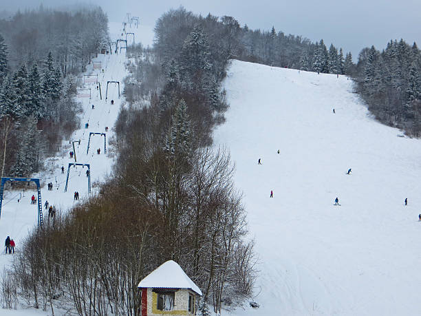 istock Rope tow in Carpathian mountains 609703082