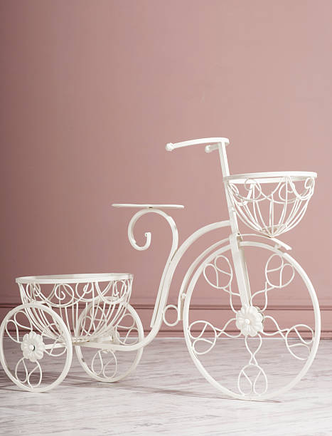 istock garden white tricycle with a basket 609706388