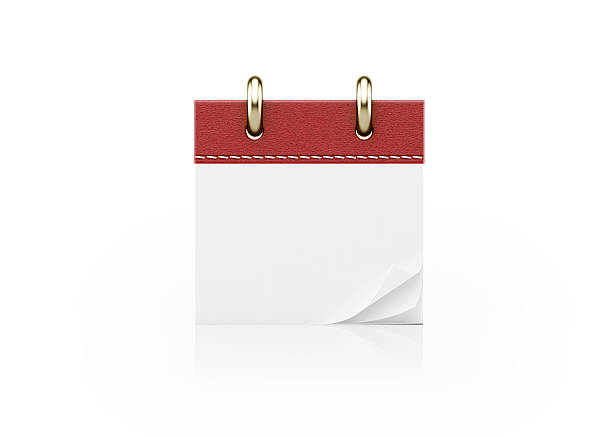 Realistic Red Calendar Standing on White Realistic red leather calendar standing on white background, Isolated on white background. Clipping path is included. Great use as an icon and time related concepts. 2017 stock pictures, royalty-free photos & images