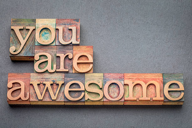 istock you are awesome in wood type 609710404