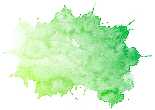 istock Abstract green watercolor background. 609712532