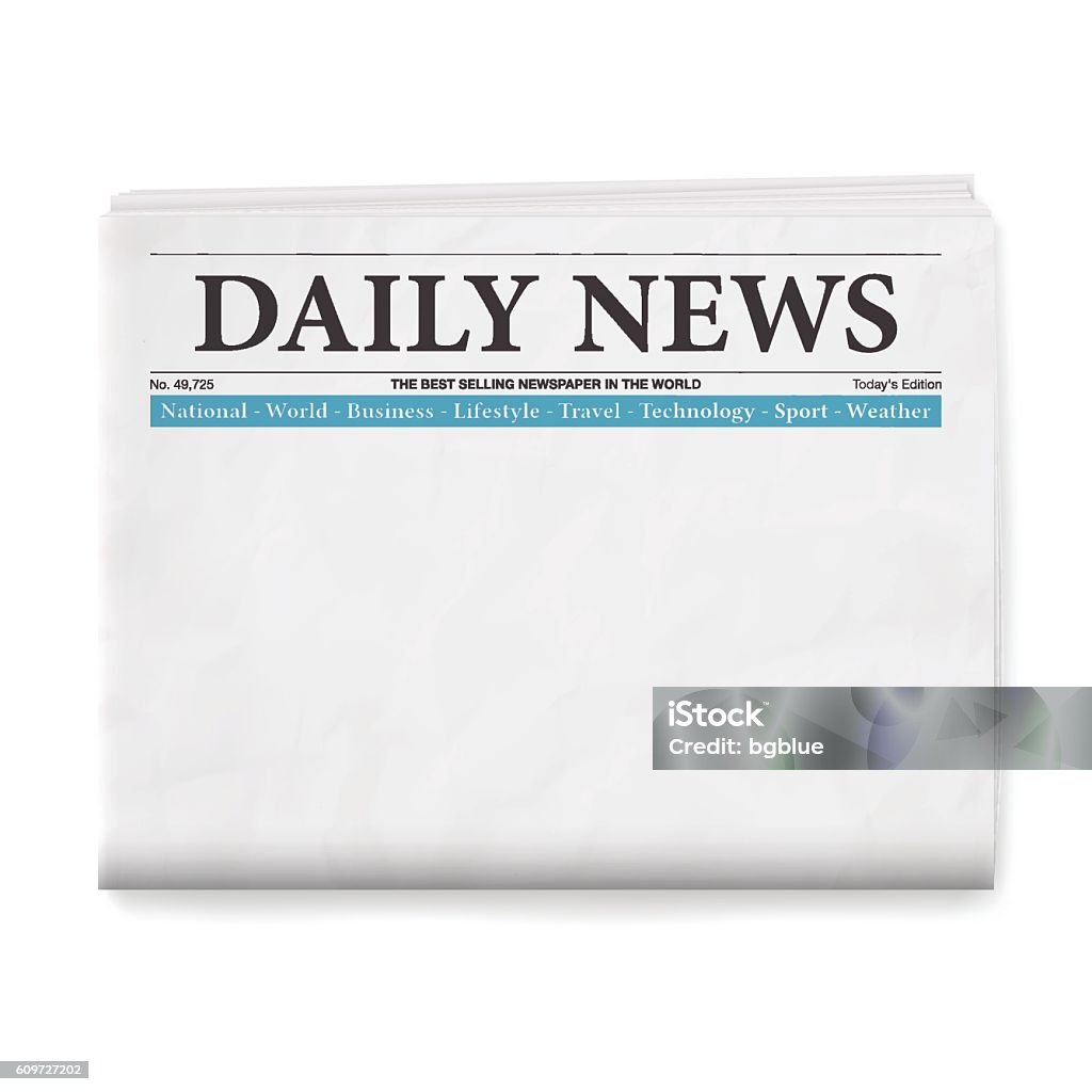 맹검액 일간 신문 신문에 대한 스톡 벡터 아트 및 기타 이미지 - 신문, 매스컴, 비어 있음 - iStock
