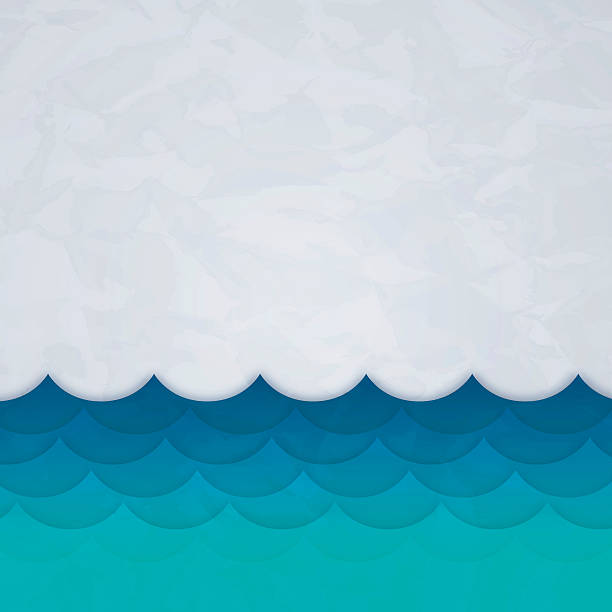 Waves Background Ocean waves textured background with space for your copy. bay of water illustrations stock illustrations