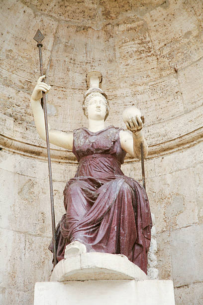 istock statue of goddess Minerva in Rome 609729714