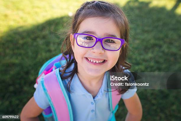 First Day Of School Stock Photo - Download Image Now - Child, Eyeglasses, Back to School
