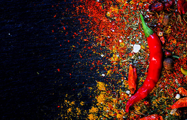 especias y chiles picantes - mustard ground yellow spice fotografías e imágenes de stock