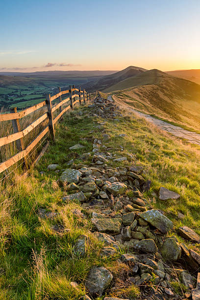 istock Vibrant Autumn Sunrise Along Mountain Ridge. 609794656