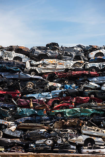 istock Heap of scrap cars 609794996