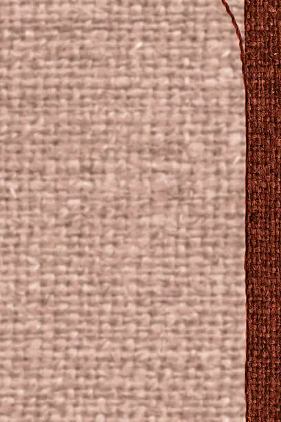 Textile weft, fabric space, rust canvas, jutesack material flat background