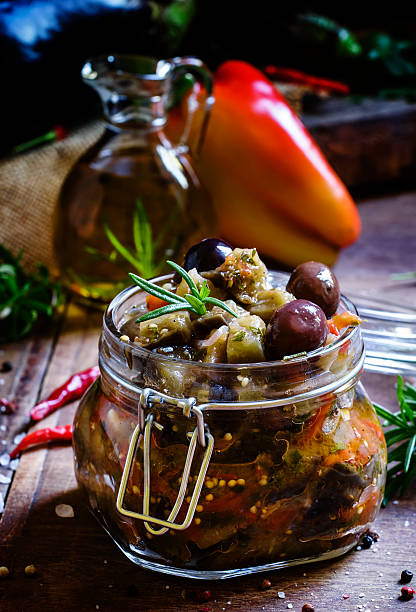 istock Homemade Eggplant Caponata with black olives 609795614