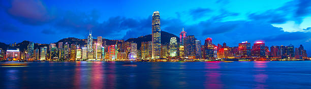 istock Hong Kong skyline at night 609795750