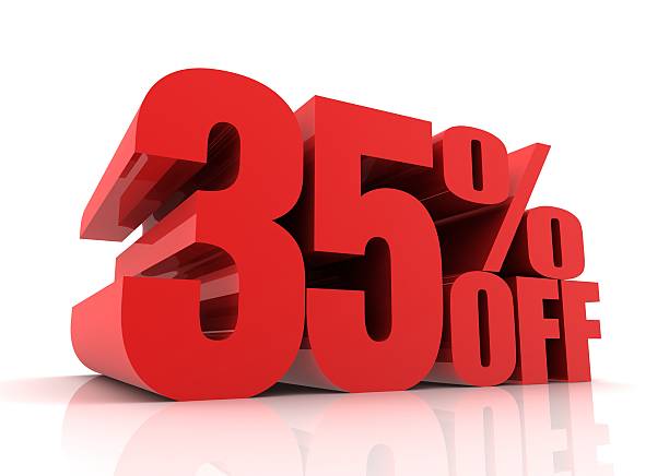 istock thirty five percent off sale concept illustration 609797118