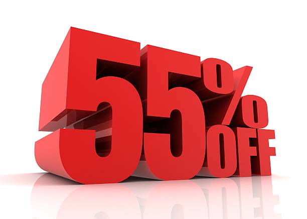 istock fifty five percent off sale concept illustration 609797338