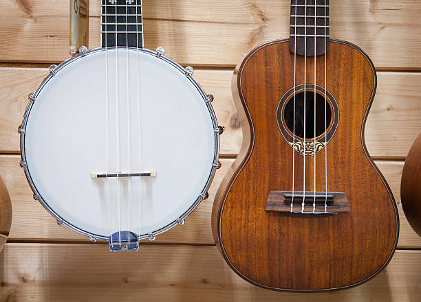 istock Banjo and ukulele close up 609798252