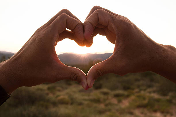 Heart Made with Hands in the Desert