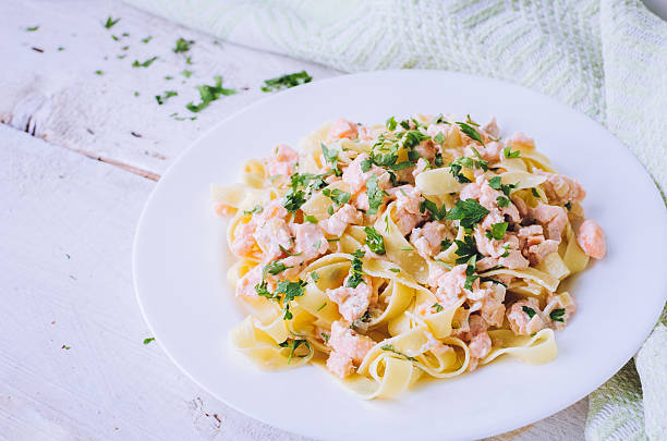 istock Tagliatelle with Salmon and Parsley 609801098