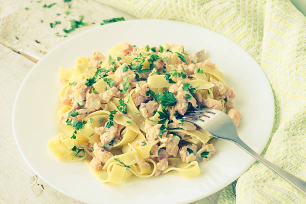 istock Tagliatelle with Salmon and Parsley 609801106