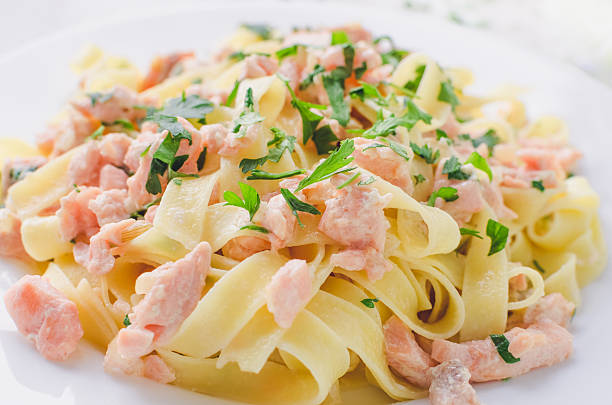 istock Tagliatelle with Salmon and Parsley 609801160