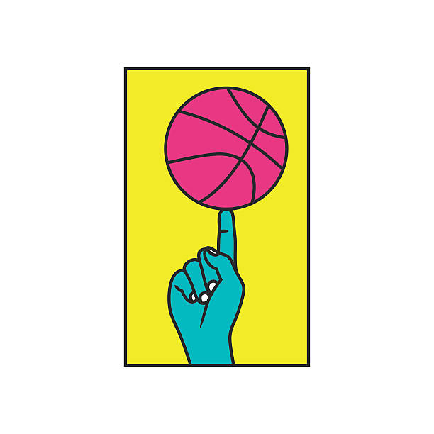 ilustrações de stock, clip art, desenhos animados e ícones de streetball. basketball contest vector illustration - bola de basquetebol ilustrações